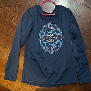 Kerrits Navy Blue Kids Long Sleeve Tee